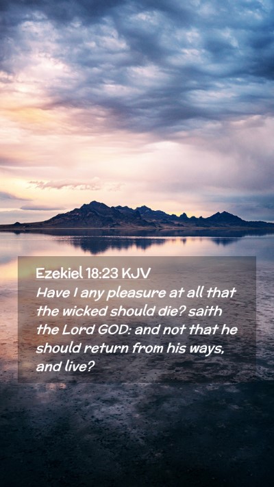 Picture 02 - Ezekiel 18:23 KJV Mobile Phone Wallpaper - Have I any pleasure at all that the wicked should - Mobile Bible Verse Wallpaper
