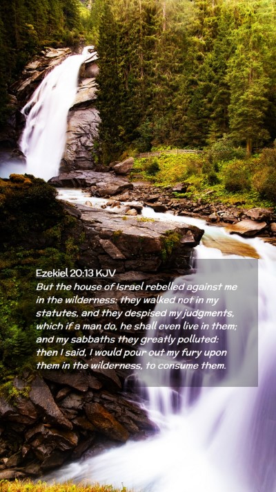 Picture 02 - Ezekiel 20:13 KJV Mobile Phone Wallpaper - But the house of Israel rebelled against me in - Mobile Bible Verse Wallpaper