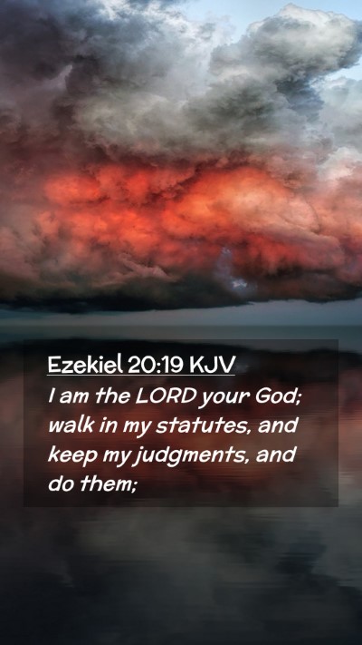 Picture 02 - Ezekiel 20:19 KJV Mobile Phone Wallpaper - I am the LORD your God; walk in my statutes, and - Mobile Bible Verse Wallpaper
