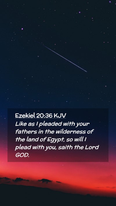 Picture 02 - Ezekiel 20:36 KJV Mobile Phone Wallpaper - Like as I pleaded with your fathers in the - Mobile Bible Verse Wallpaper