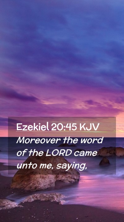 Picture 02 - Ezekiel 20:45 KJV Mobile Phone Wallpaper - Moreover the word of the LORD came unto me, - Mobile Bible Verse Wallpaper