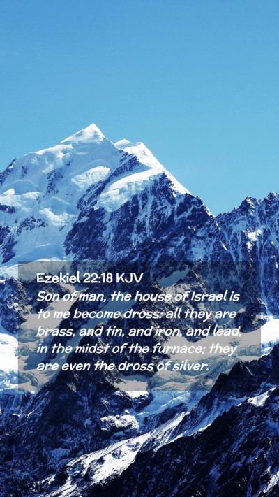 Picture 02 - Ezekiel 22:18 KJV Mobile Phone Wallpaper - Son of man, the house of Israel is to me become - Mobile Bible Verse Wallpaper