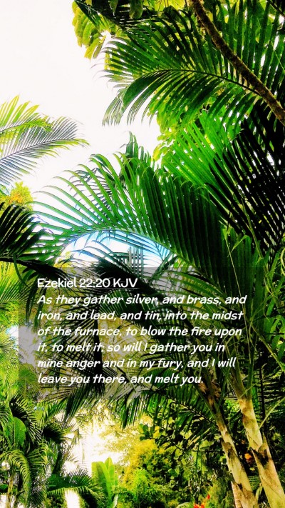 Picture 02 - Ezekiel 22:20 KJV Mobile Phone Wallpaper - As they gather silver, and brass, and iron, and - Mobile Bible Verse Wallpaper