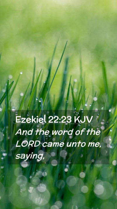 Picture 02 - Ezekiel 22:23 KJV Mobile Phone Wallpaper - And the word of the LORD came unto me, - Mobile Bible Verse Wallpaper