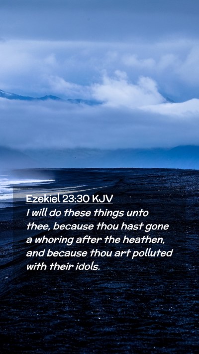 Picture 02 - Ezekiel 23:30 KJV Mobile Phone Wallpaper - I will do these things unto thee, because thou - Mobile Bible Verse Wallpaper