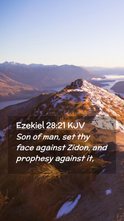 Picture 02 - Ezekiel 28:21 KJV Mobile Phone Wallpaper - Son of man, set thy face against Zidon, and - Mobile Bible Verse Wallpaper