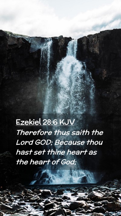 Picture 02 - Ezekiel 28:6 KJV Mobile Phone Wallpaper - Therefore thus saith the Lord GOD; Because thou - Mobile Bible Verse Wallpaper