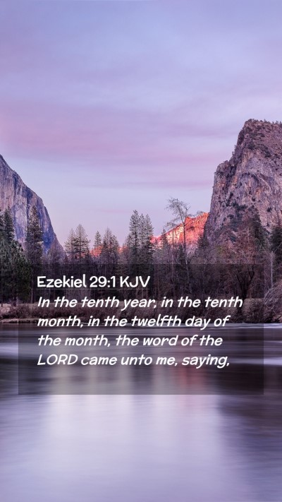 Picture 02 - Ezekiel 29:1 KJV Mobile Phone Wallpaper - In the tenth year, in the tenth month, in the - Mobile Bible Verse Wallpaper