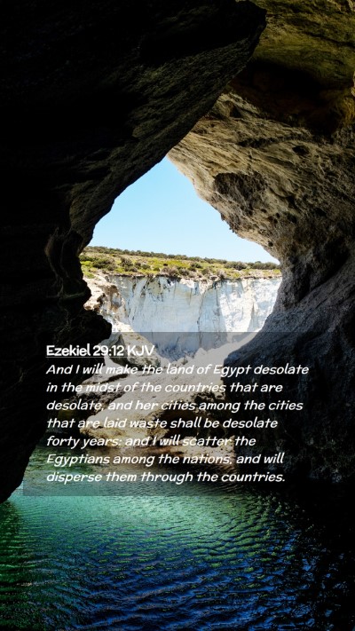 Picture 02 - Ezekiel 29:12 KJV Mobile Phone Wallpaper - And I will make the land of Egypt desolate in the - Mobile Bible Verse Wallpaper
