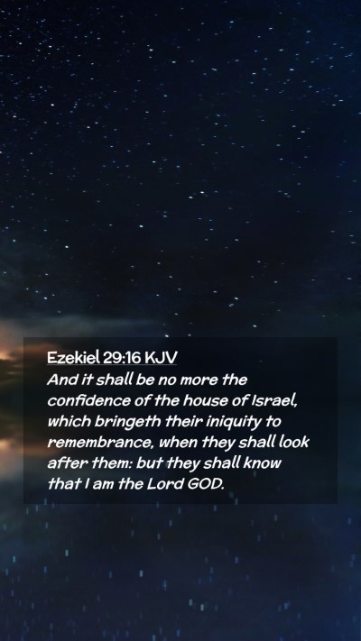 Picture 02 - Ezekiel 29:16 KJV Mobile Phone Wallpaper - And it shall be no more the confidence of the - Mobile Bible Verse Wallpaper