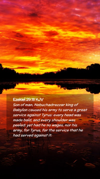 Picture 02 - Ezekiel 29:18 KJV Mobile Phone Wallpaper - Son of man, Nebuchadrezzar king of Babylon caused - Mobile Bible Verse Wallpaper