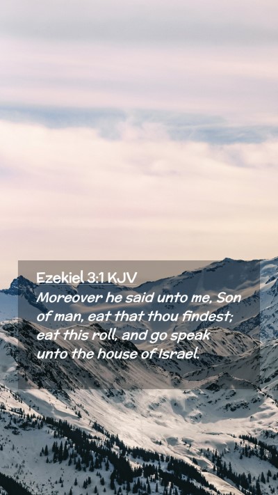 Picture 02 - Ezekiel 3:1 KJV Mobile Phone Wallpaper - Moreover he said unto me, Son of man, eat that - Mobile Bible Verse Wallpaper