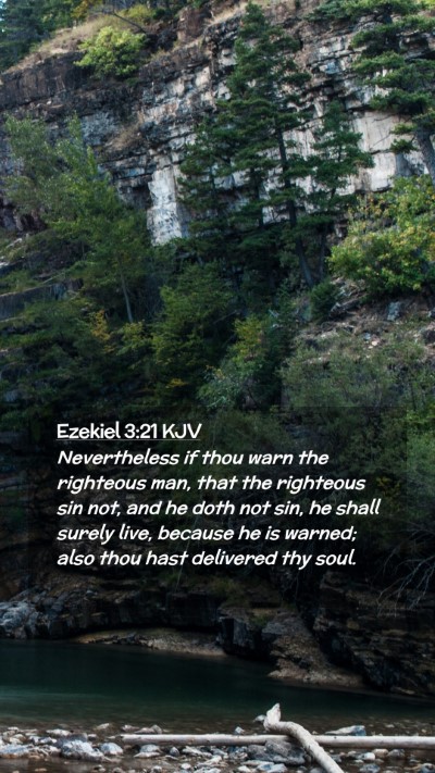 Picture 02 - Ezekiel 3:21 KJV Mobile Phone Wallpaper - Nevertheless if thou warn the righteous man, that - Mobile Bible Verse Wallpaper
