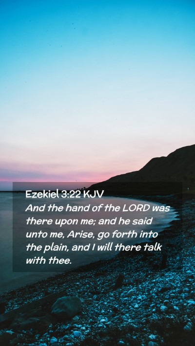 Picture 02 - Ezekiel 3:22 KJV Mobile Phone Wallpaper - And the hand of the LORD was there upon me; and - Mobile Bible Verse Wallpaper