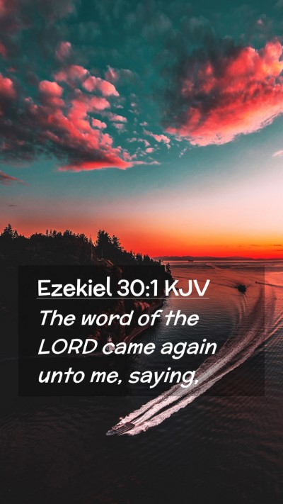 Picture 02 - Ezekiel 30:1 KJV Mobile Phone Wallpaper - The word of the LORD came again unto me, - Mobile Bible Verse Wallpaper
