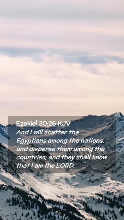 Picture 02 - Ezekiel 30:26 KJV Mobile Phone Wallpaper - And I will scatter the Egyptians among the - Mobile Bible Verse Wallpaper