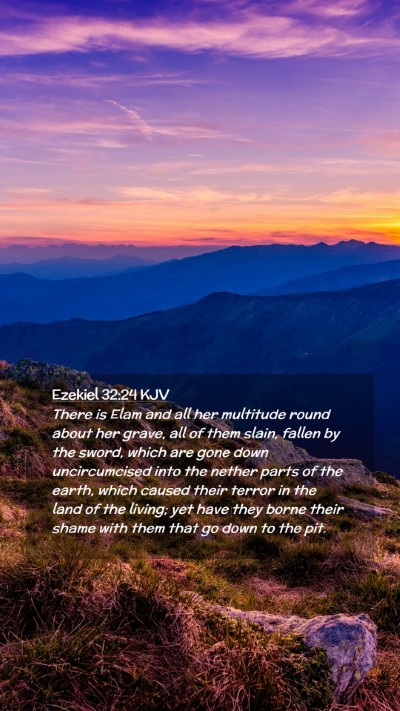 Picture 02 - Ezekiel 32:24 KJV Mobile Phone Wallpaper - There is Elam and all her multitude round about - Mobile Bible Verse Wallpaper