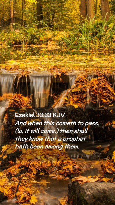 Picture 02 - Ezekiel 33:33 KJV Mobile Phone Wallpaper - And when this cometh to pass, (lo, it will come,) - Mobile Bible Verse Wallpaper