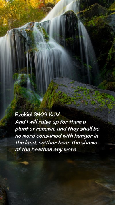 Picture 02 - Ezekiel 34:29 KJV Mobile Phone Wallpaper - And I will raise up for them a plant of renown, - Mobile Bible Verse Wallpaper