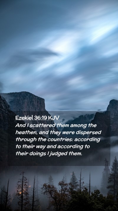 Picture 02 - Ezekiel 36:19 KJV Mobile Phone Wallpaper - And I scattered them among the heathen, and they - Mobile Bible Verse Wallpaper
