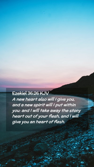 Picture 02 - Ezekiel 36:26 KJV Mobile Phone Wallpaper - A new heart also will I give you, and a new - Mobile Bible Verse Wallpaper