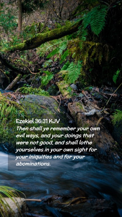 Picture 02 - Ezekiel 36:31 KJV Mobile Phone Wallpaper - Then shall ye remember your own evil ways, and - Mobile Bible Verse Wallpaper
