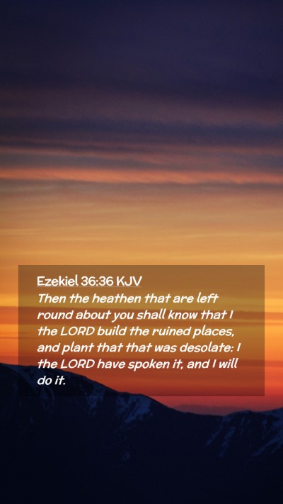 Picture 02 - Ezekiel 36:36 KJV Mobile Phone Wallpaper - Then the heathen that are left round about you - Mobile Bible Verse Wallpaper