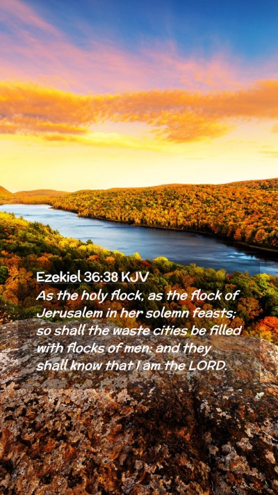Picture 02 - Ezekiel 36:38 KJV Mobile Phone Wallpaper - As the holy flock, as the flock of Jerusalem in - Mobile Bible Verse Wallpaper