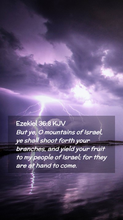 Picture 02 - Ezekiel 36:8 KJV Mobile Phone Wallpaper - But ye, O mountains of Israel, ye shall shoot - Mobile Bible Verse Wallpaper