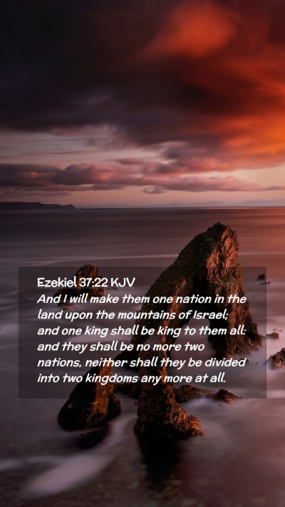Picture 02 - Ezekiel 37:22 KJV Mobile Phone Wallpaper - And I will make them one nation in the land upon - Mobile Bible Verse Wallpaper