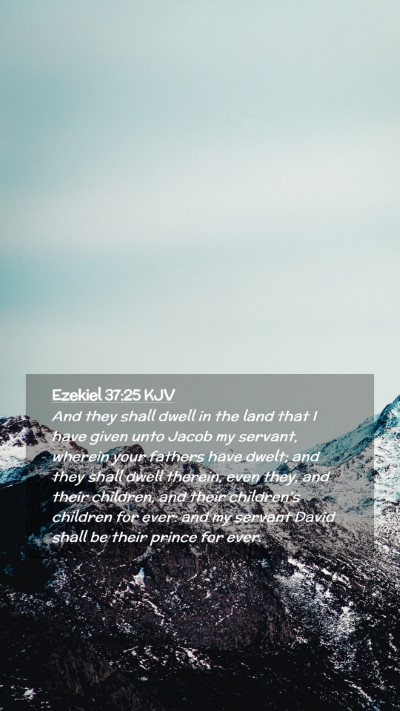 Picture 02 - Ezekiel 37:25 KJV Mobile Phone Wallpaper - And they shall dwell in the land that I have - Mobile Bible Verse Wallpaper