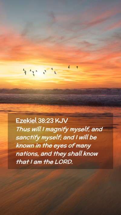 Picture 02 - Ezekiel 38:23 KJV Mobile Phone Wallpaper - Thus will I magnify myself, and sanctify myself; - Mobile Bible Verse Wallpaper