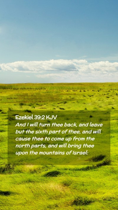 Picture 02 - Ezekiel 39:2 KJV Mobile Phone Wallpaper - And I will turn thee back, and leave but the - Mobile Bible Verse Wallpaper