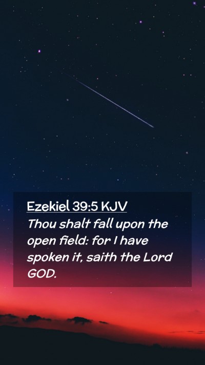 Picture 02 - Ezekiel 39:5 KJV Mobile Phone Wallpaper - Thou shalt fall upon the open field: for I have - Mobile Bible Verse Wallpaper