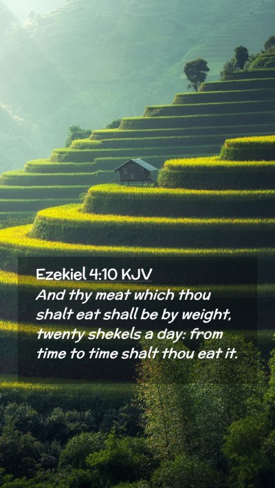 Picture 02 - Ezekiel 4:10 KJV Mobile Phone Wallpaper - And thy meat which thou shalt eat shall be by - Mobile Bible Verse Wallpaper