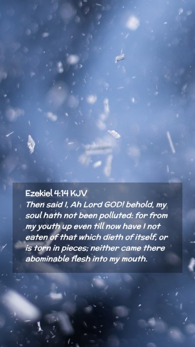 Picture 02 - Ezekiel 4:14 KJV Mobile Phone Wallpaper - Then said I, Ah Lord GOD! behold, my soul hath - Mobile Bible Verse Wallpaper