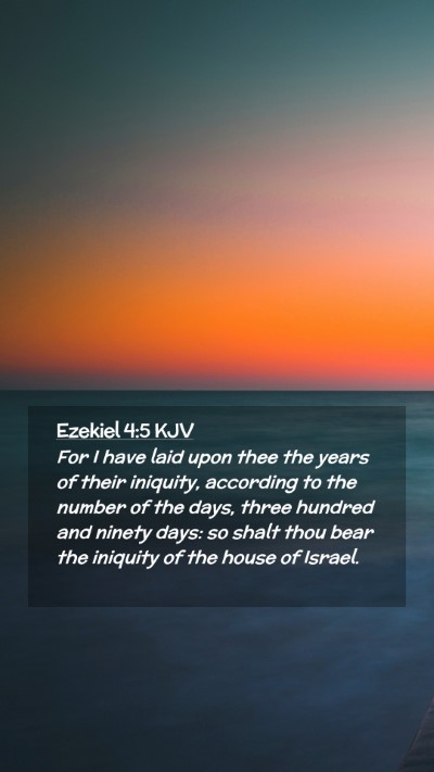 Picture 02 - Ezekiel 4:5 KJV Mobile Phone Wallpaper - For I have laid upon thee the years of their - Mobile Bible Verse Wallpaper
