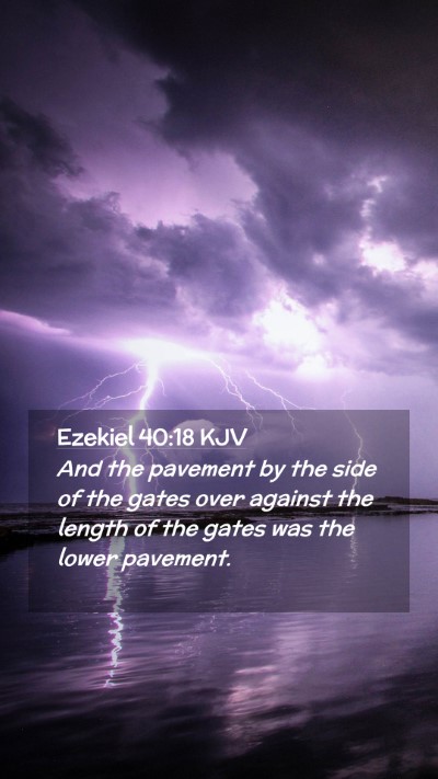 Picture 02 - Ezekiel 40:18 KJV Mobile Phone Wallpaper - And the pavement by the side of the gates over - Mobile Bible Verse Wallpaper