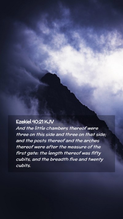 Picture 02 - Ezekiel 40:21 KJV Mobile Phone Wallpaper - And the little chambers thereof were three on - Mobile Bible Verse Wallpaper