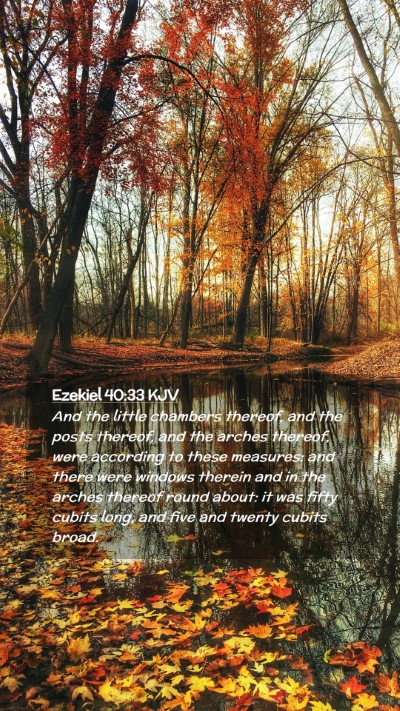 Picture 02 - Ezekiel 40:33 KJV Mobile Phone Wallpaper - And the little chambers thereof, and the posts - Mobile Bible Verse Wallpaper
