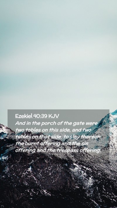 Picture 02 - Ezekiel 40:39 KJV Mobile Phone Wallpaper - And in the porch of the gate were two tables on - Mobile Bible Verse Wallpaper