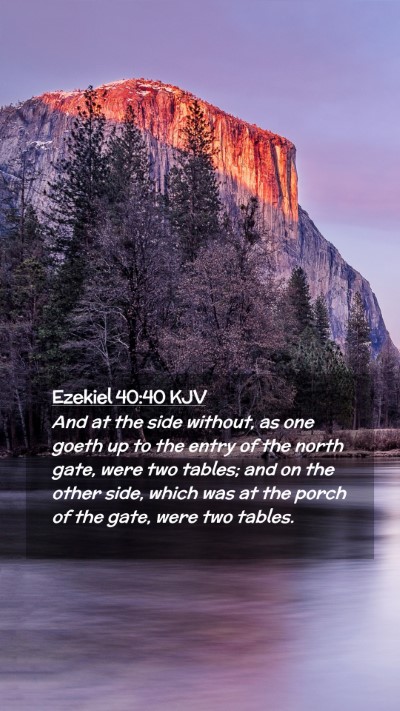 Picture 02 - Ezekiel 40:40 KJV Mobile Phone Wallpaper - And at the side without, as one goeth up to the - Mobile Bible Verse Wallpaper