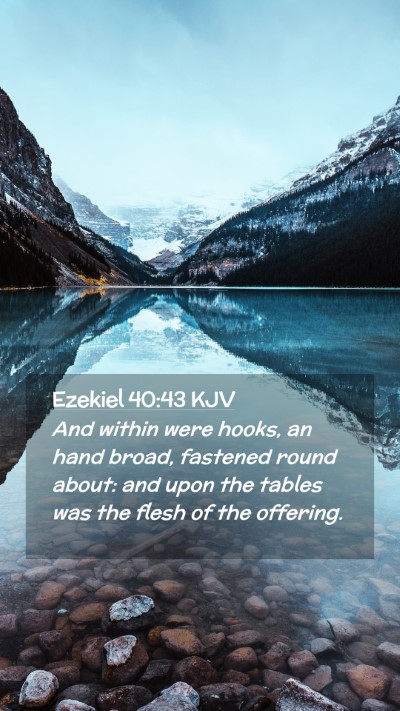 Picture 02 - Ezekiel 40:43 KJV Mobile Phone Wallpaper - And within were hooks, an hand broad, fastened - Mobile Bible Verse Wallpaper