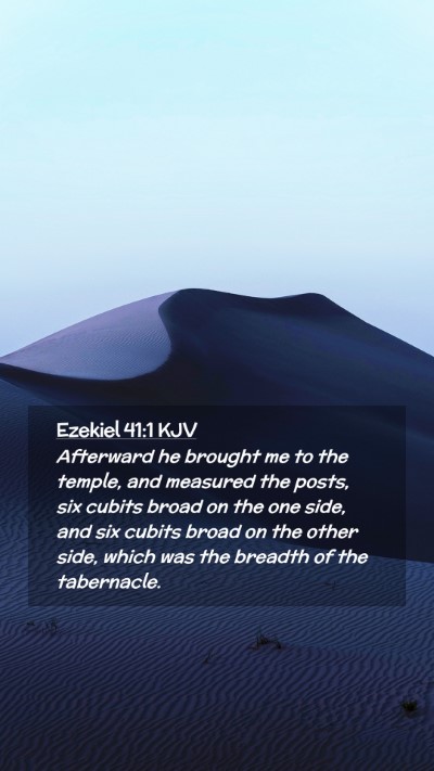 Picture 02 - Ezekiel 41:1 KJV Mobile Phone Wallpaper - Afterward he brought me to the temple, and - Mobile Bible Verse Wallpaper