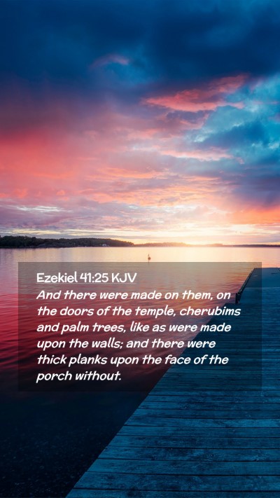 Picture 02 - Ezekiel 41:25 KJV Mobile Phone Wallpaper - And there were made on them, on the doors of the - Mobile Bible Verse Wallpaper
