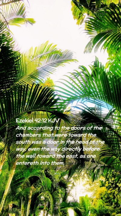Picture 02 - Ezekiel 42:12 KJV Mobile Phone Wallpaper - And according to the doors of the chambers that - Mobile Bible Verse Wallpaper