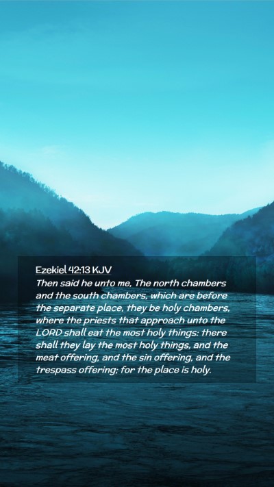 Picture 02 - Ezekiel 42:13 KJV Mobile Phone Wallpaper - Then said he unto me, The north chambers and the - Mobile Bible Verse Wallpaper