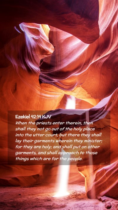 Picture 02 - Ezekiel 42:14 KJV Mobile Phone Wallpaper - When the priests enter therein, then shall they - Mobile Bible Verse Wallpaper