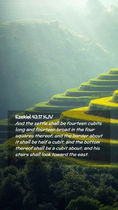 Picture 02 - Ezekiel 43:17 KJV Mobile Phone Wallpaper - And the settle shall be fourteen cubits long and - Mobile Bible Verse Wallpaper