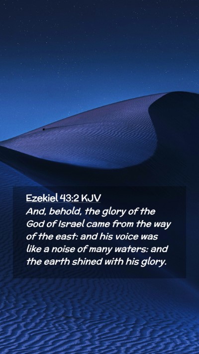Picture 02 - Ezekiel 43:2 KJV Mobile Phone Wallpaper - And, behold, the glory of the God of Israel came - Mobile Bible Verse Wallpaper